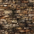 Aged Brick and Stone Seamless Tile of Abstract Background - Generative AI