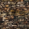 Tile Seamless of Aged Brick and Stone Abstract Background - Generative AI