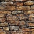 Seamless Tile of Aged Brick and Stone Abstract Background - Generative AI