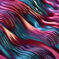 Seamless Tile of Colorful Metalic Wavy Abstract Background - Generative AI Royalty Free Stock Photo