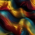 Seamless Tile of Colorful Metalic Wavy Abstract Background - Generative AI Royalty Free Stock Photo