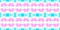 Pink Blue Watercolor Tile Ethnic Wallpaper. Geometric Abstract Pattern.