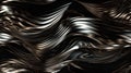 Metallic Seamless Tile of Wavy Abstract Background - Generative AI. Royalty Free Stock Photo