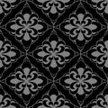 seamless tile pattern of abstract geometric gray elements on a black background Royalty Free Stock Photo