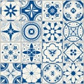 346_Seamless tile pattern. Colorful Lisbon Royalty Free Stock Photo