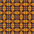 Seamless Tile Pattern, Crazy Patchwork Quilt Ornament Royalty Free Stock Photo