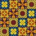 Seamless Tile Pattern, Crazy Patchwork Quilt Ornament