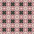 Seamless Tile Pattern, Crazy Patchwork Quilt Ornament Royalty Free Stock Photo