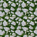 Seamless tile pattern of grass and rock Royalty Free Stock Photo