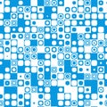 Seamless tile pattern texture icon mosaic blue