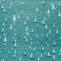 Seamless Tile of Sail Boat Theme Abstract Background - Generative AI