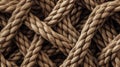 Tile Seamless of Thick Rope Strands - Generative AI. Seamlessly expandable on all sides to your desired size