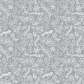 Seamless Tileable Christmas Holiday Floral Background Pattern Royalty Free Stock Photo