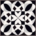 Seamless tileable geometric pattern based on repetitive simple forms. generative AI