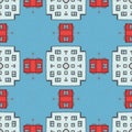Seamless tileable geometric pattern based on repetitive simple forms