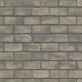 Seamless tileable pattern of gray brick wall Royalty Free Stock Photo