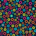 Seamless Tileable Vector Background with Gears Royalty Free Stock Photo