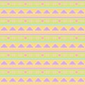 Seamless Tileable Vector Background in Pastel Tribal Style