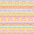 Seamless Tileable Vector Background in Pastel Tribal Style