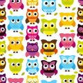 Seamless and Tileable Vector Owl Background Pattern