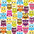 Seamless and Tileable Vector Owl Background Pattern