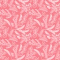 Seamless Tileable Vintage Floral Background Pattern Royalty Free Stock Photo