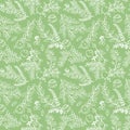 Seamless Tileable Vintage Floral Background Pattern Royalty Free Stock Photo
