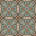 Seamless tiled pattern damask vector design