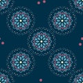 Seamless tiling colorful floral pattern Royalty Free Stock Photo