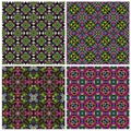 Seamless tiling colorful texture collection Royalty Free Stock Photo
