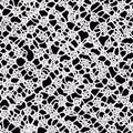 Seamless tiling pattern, white crocheted lace Royalty Free Stock Photo