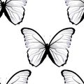 Seamless tiling repeating butterfly pattern