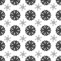 Seamless tiling texture with black ornaments