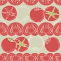 Seamless tomato background. Vector Royalty Free Stock Photo