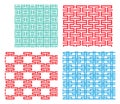 Seamless tracery pattern in modern Korean style