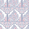 Seamless traditional Asian paisley pattern