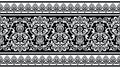 Seamless traditional black and white indian border