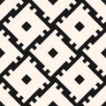 Seamless traditional ethnic pattern. Geo tribal black and white square shapes