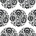 Seamless traditional floral polish pattern - ethnic background Royalty Free Stock Photo