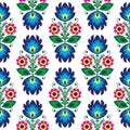 Seamless traditional floral polish pattern - ethnic background