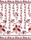 Seamless traditional indian floral border