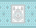 Seamless traditional indian textile fabric border
