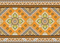 Seamless traditional indian textile floral border Royalty Free Stock Photo