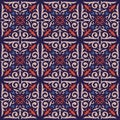 Seamless traditional kazakh and kyrgyz ornament pattern background. Central Asia. Flat vector illustration.