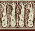 Seamless traditional paisley border