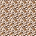 Seamless traditional paisley floral background