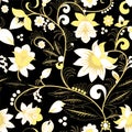 Seamless traditional russia or orient flower pattern. ill