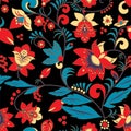 Seamless traditional russia or orient flower pattern. ill