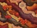 Seamless Tree Bark Wallpaper Pattern Abstract Design with Subtle Autumn Colors