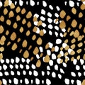 Seamless trendy blog background with handdrawn gold and black in Royalty Free Stock Photo